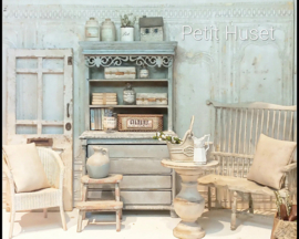 Zeer Brocante Boekenkast/ Ladenkast