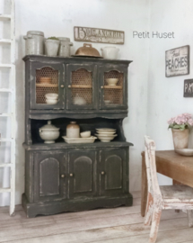 Brocante Mat Zwarte Buffetkast
