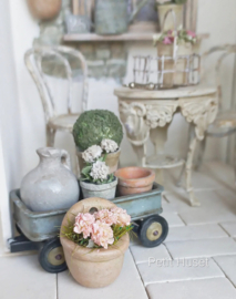 Terracotta Muurpot met Geraniums