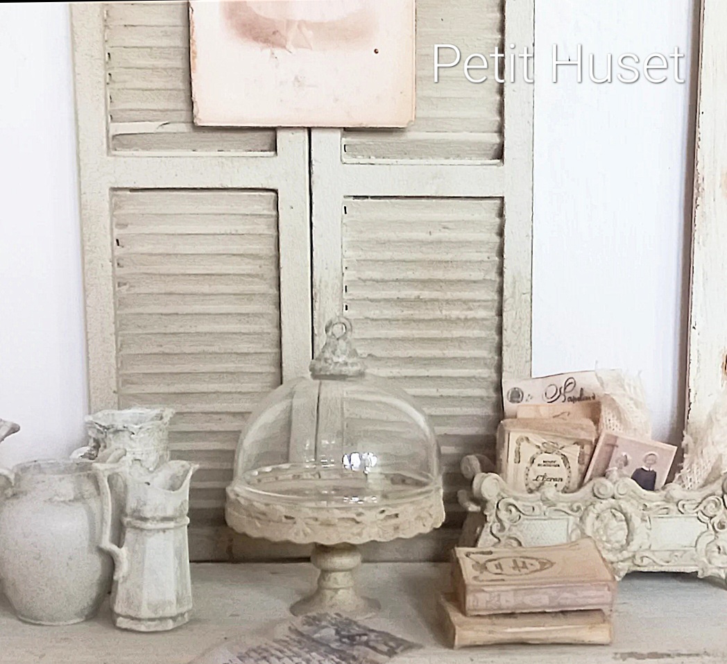 Brocante Taartplateau met Stolp