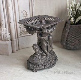 Filigree Schaal ondersteund door 4 Putti