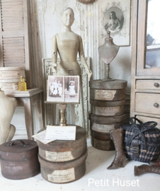 Lage Brocante Houten Hoedendoos