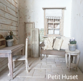 Oude lloyd Loom Bankje