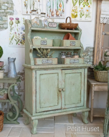 Brocante Kast met Opzet en 4 Bakken