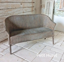 Oude lloyd Loom Bankje