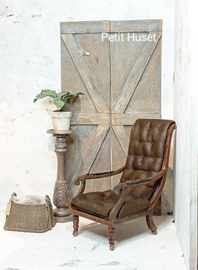 Brocante "Lederen" Fauteuil