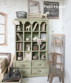 Brocante Vakkenkast met Lade,s