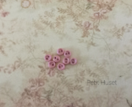 10 Roze 3mm Knoopjes