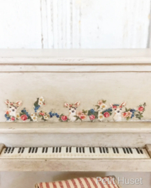 Oude Brocante Piano + Krukje