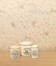 Set van 3 Brocante Potjes