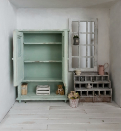 Brocante Groene Kast