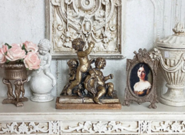 Zwaar Metalen Brocante Beeldje