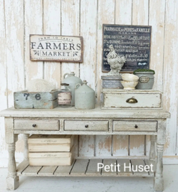 Brocante Plateau met Lade