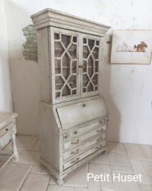 Brocante Engelse Boekenkast/ Schrijftafeltje