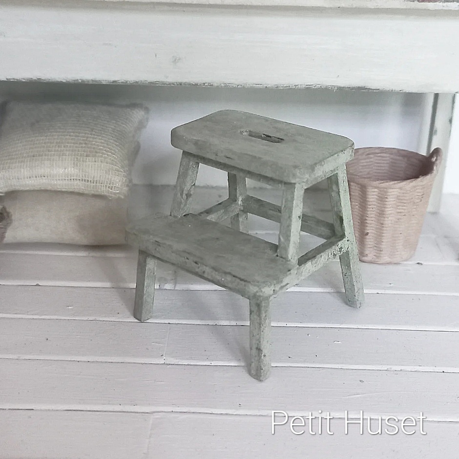 Brocante Zacht Groen Opstapje