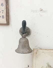 Brocante Antieke Tafelbel in Houder