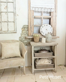 Brocante Open Kastje met 2 Manden.