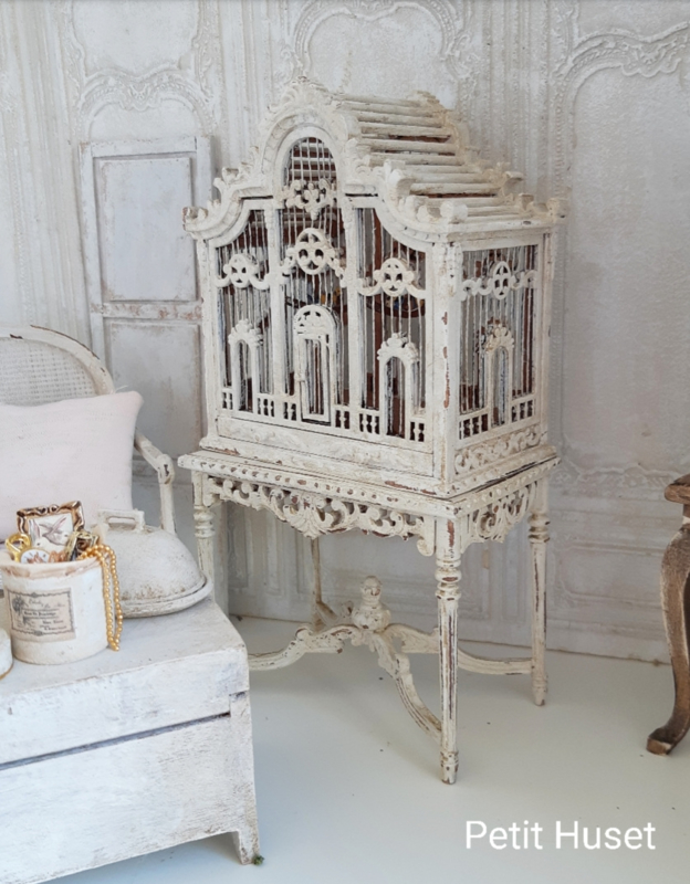 Antieke, Brocante Vogelkooi op Tafel miniaturen/Sold Out | Petit Huset