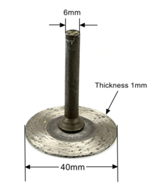 mini diamant doorslijpschijf 6mm as 40mm diameter