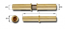 Doken, messing bussen en pen 8mm