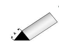 PVC staf driehoeksvorm 4,3x3mm per meter