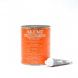 Akemi polyester steenlijm honingkleur vloeibaar 1 liter verpakking