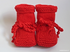 Babyslofjes - Kat. Mt 7 t/m 10 cm Rood