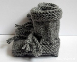Babyslofjes -Wol Mt 7 t/m 10 cm Grijs