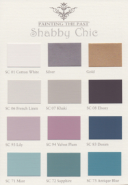 SHABBY CHIC kleurkaart