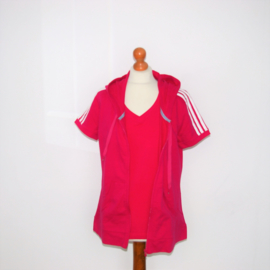 Adidas roze shirt met hoodie- 42