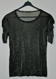 Zara Trafaluc zwart glitter shirt-L