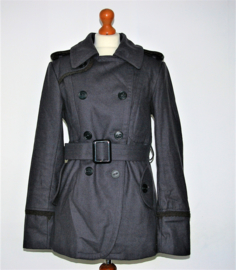 Dept grijze wollen trenchcoat M/L