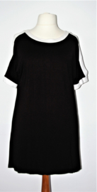 Zwart-wit long shirt- 44/46