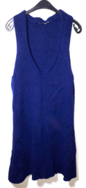 Cora Kemperman blauw gebreide jurk-XL