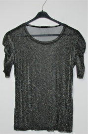 Zara Trafaluc zwart glitter shirt-L