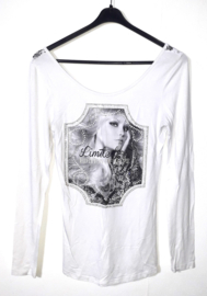 Wit shirt met print-M