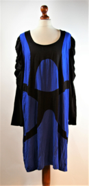 Twister blauw/zwarte jurk-3