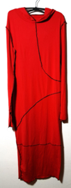 Rode jurk met capuchon-XL