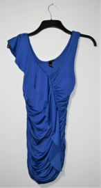 Party blauwe jurk-S