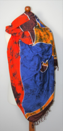 Grote kleurrijke sjaal/pareo