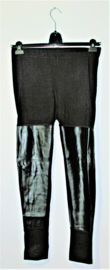 Divided zwarte legging met imitatieleer-42