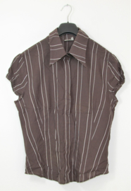 We bruine streep blouse-44
