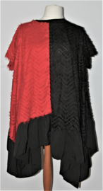 K.S7S rood/zwarte tuniek- XXXL