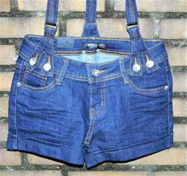 Miss OK jeansshorts met bretels- 36