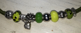 Groene ketting met kralen