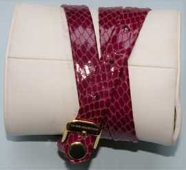 La Mer bordeauxrode snakeskin band