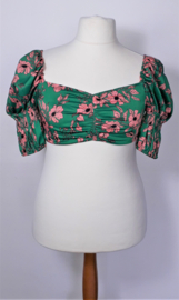 Zara groen/roze top-XL