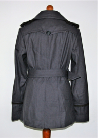 Dept grijze wollen trenchcoat M/L