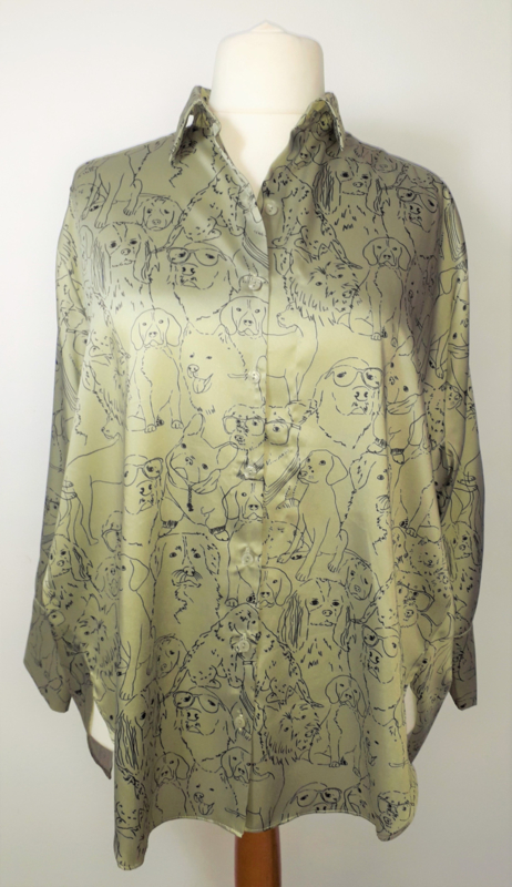 Zara oversized groene blouse-M