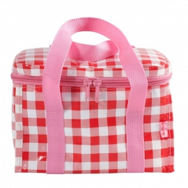 Rice cooler lunchbag met koel-element, rood